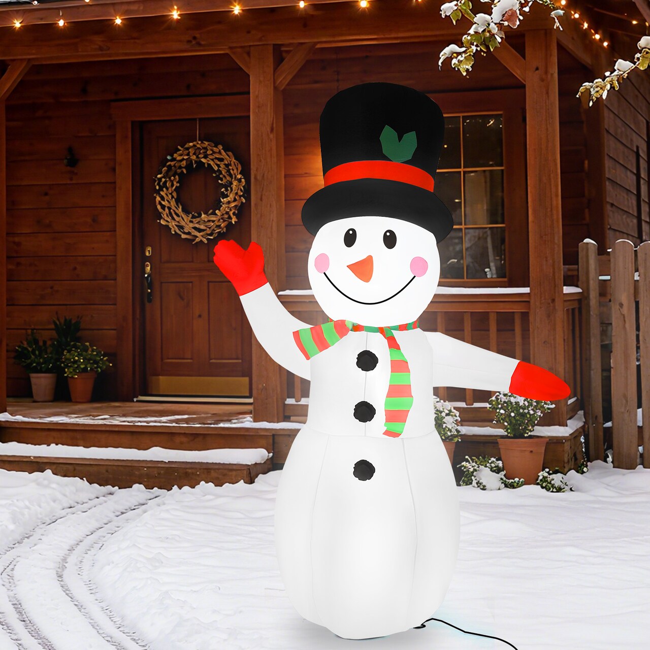 8FT Christmas Inflatable Snowman Decor – Wind/Water/Snow Resistant for Outdoor Yard Decorations